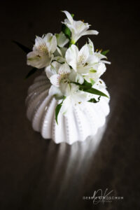 White Flower in vase still-life photo for sale