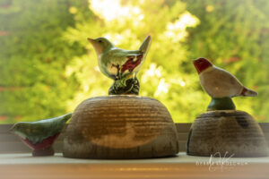 Antique ceramic birds still-life photo for sale