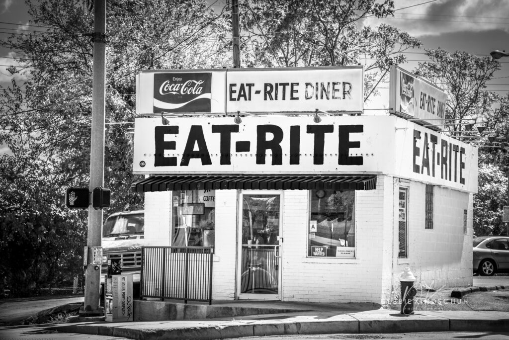 Eat-Rite Diner St. Louis black and white photo for sale