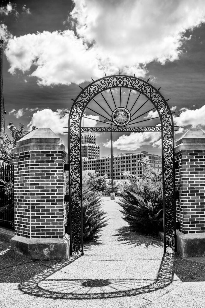 St. Louis City Gate black and white photo for sale