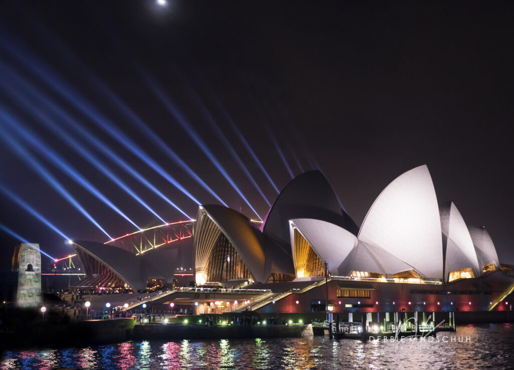 Sydney opera house vivid lights Sydney Australia photo for sale